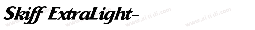 Skiff ExtraLight字体转换